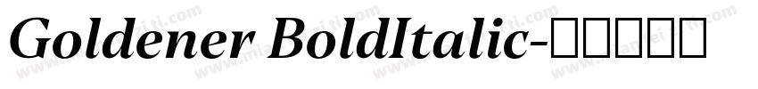 Goldener BoldItalic字体转换